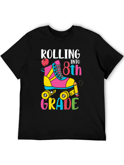 Rolling Into 8th Grade Skates T-Shirt
