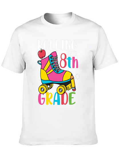 Rolling Into 8th Grade Skates T-Shirt