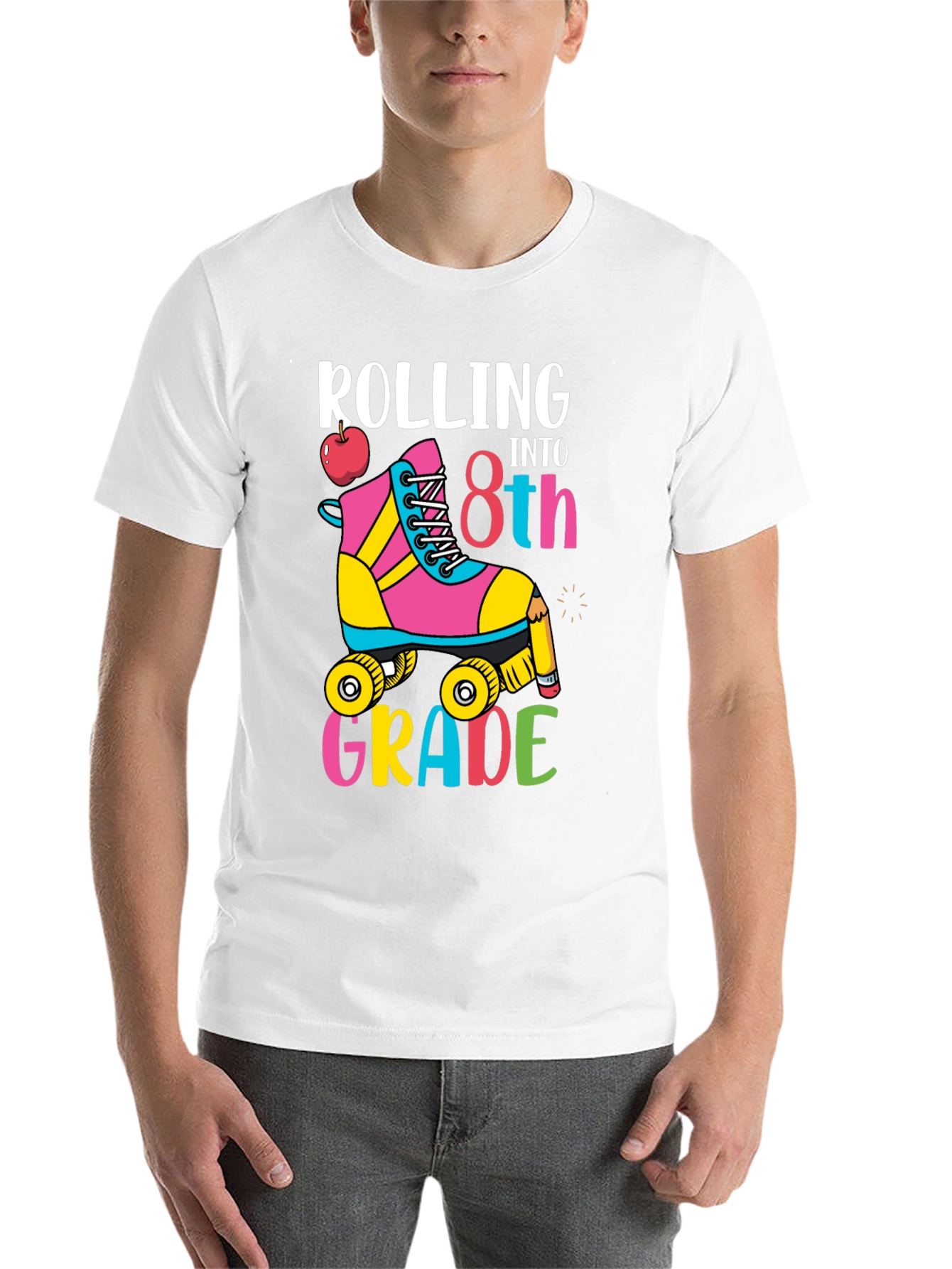 Rolling Into 8th Grade Skates T-Shirt