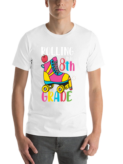 Rolling Into 8th Grade Skates T-Shirt