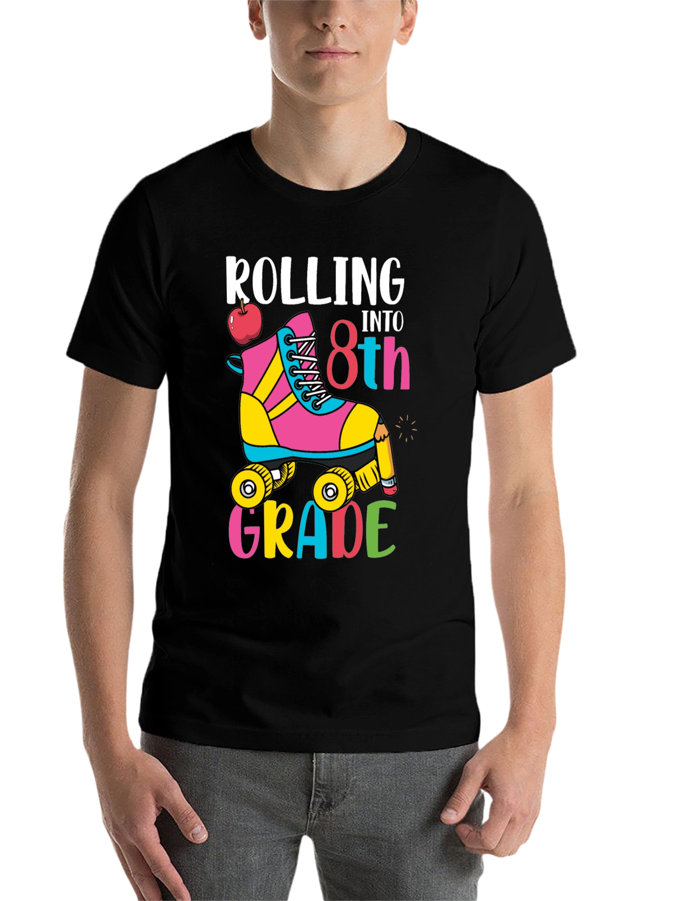 Rolling Into 8th Grade Skates T-Shirt