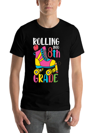 Rolling Into 8th Grade Skates T-Shirt