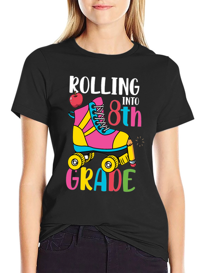 Rolling Into 8th Grade Skates T-Shirt