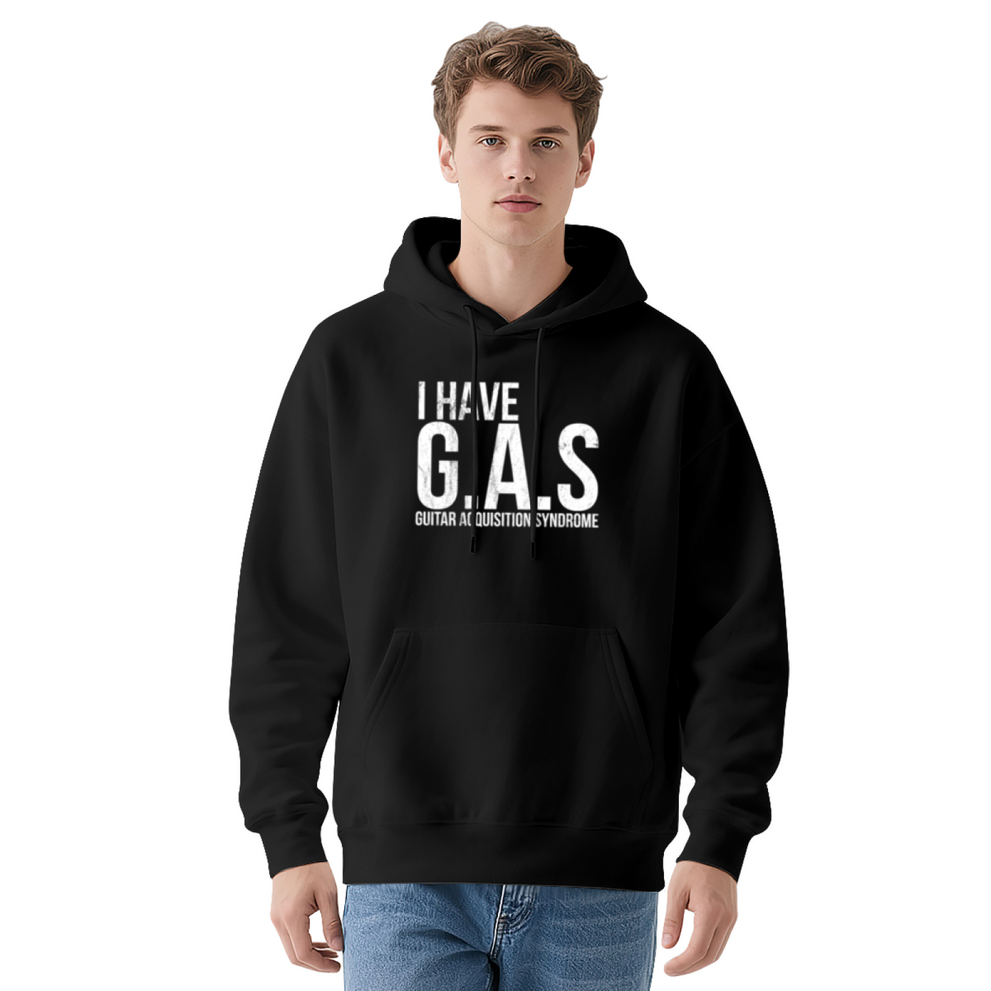 I Have GAS Guitar Lover Graphic Men Hoodie, Relaxed All-Day Comfort