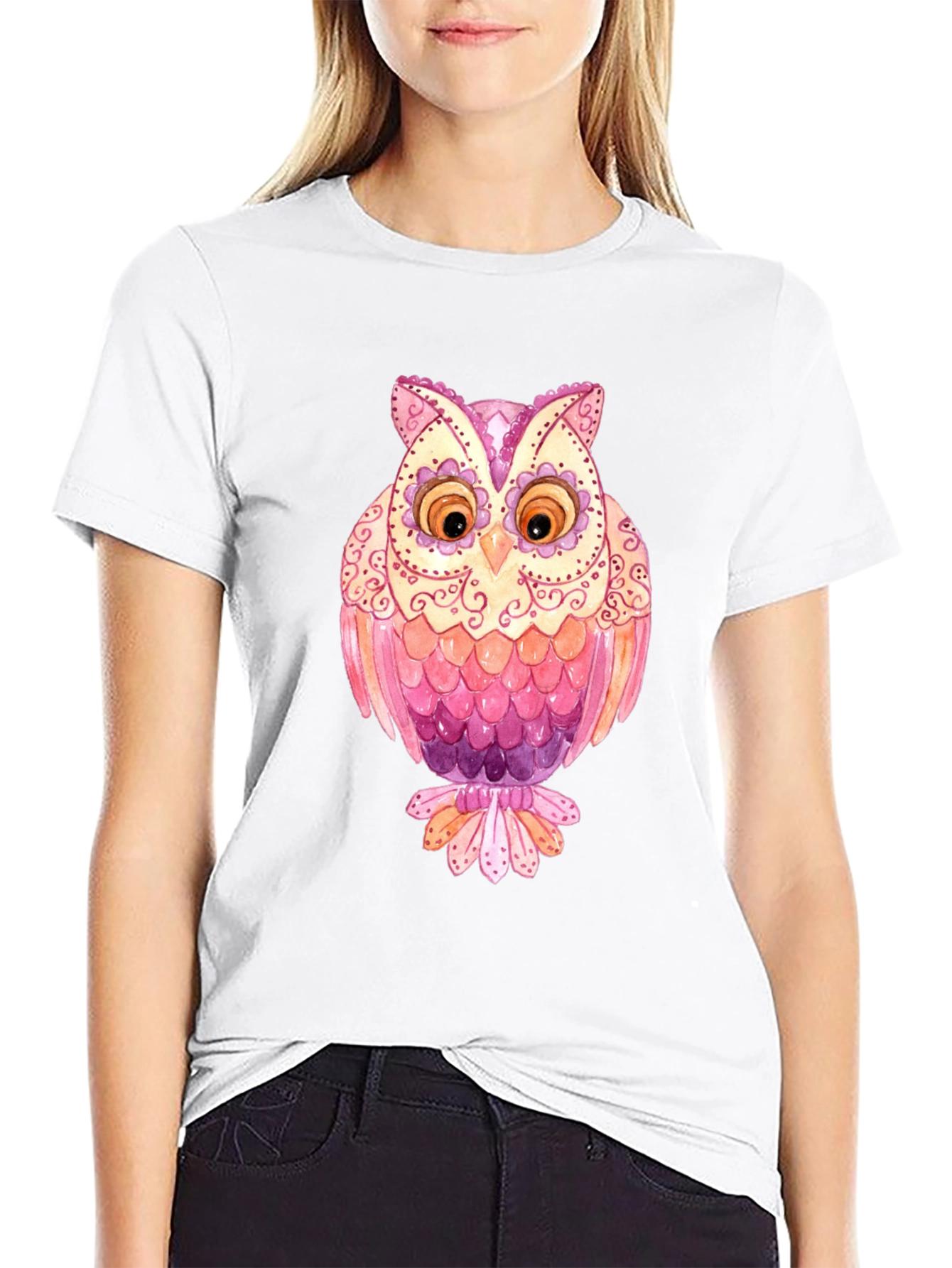 Owl Graphic T-Shirt - Mens Black Tee