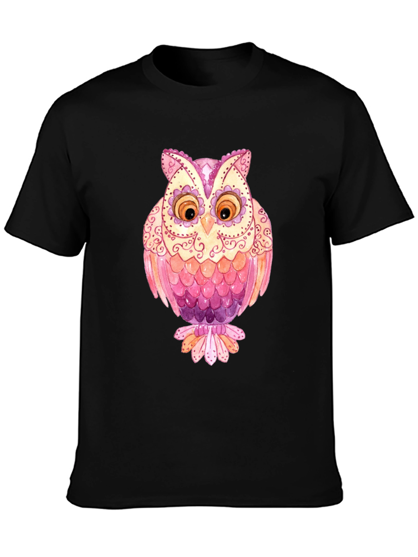 Owl Graphic T-Shirt - Mens Black Tee