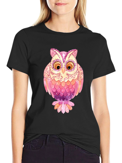 Owl Graphic T-Shirt - Mens Black Tee