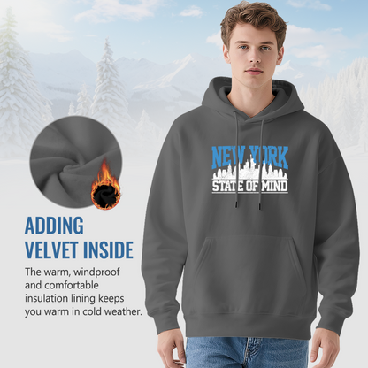New York State Of Mind City Skyline Hoodie, Fashionable Soft Comfort Outerwear