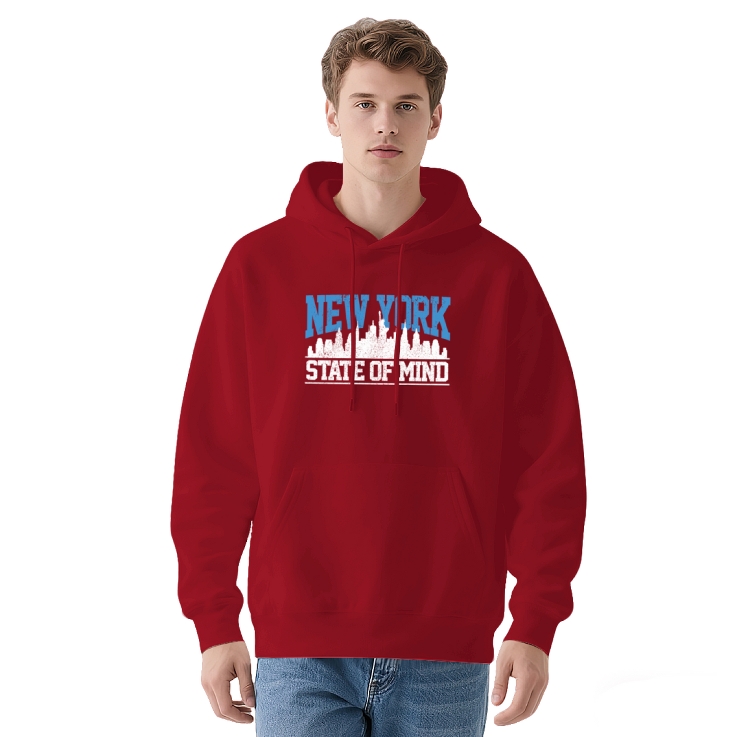 New York State Of Mind City Skyline Hoodie, Fashionable Soft Comfort Outerwear