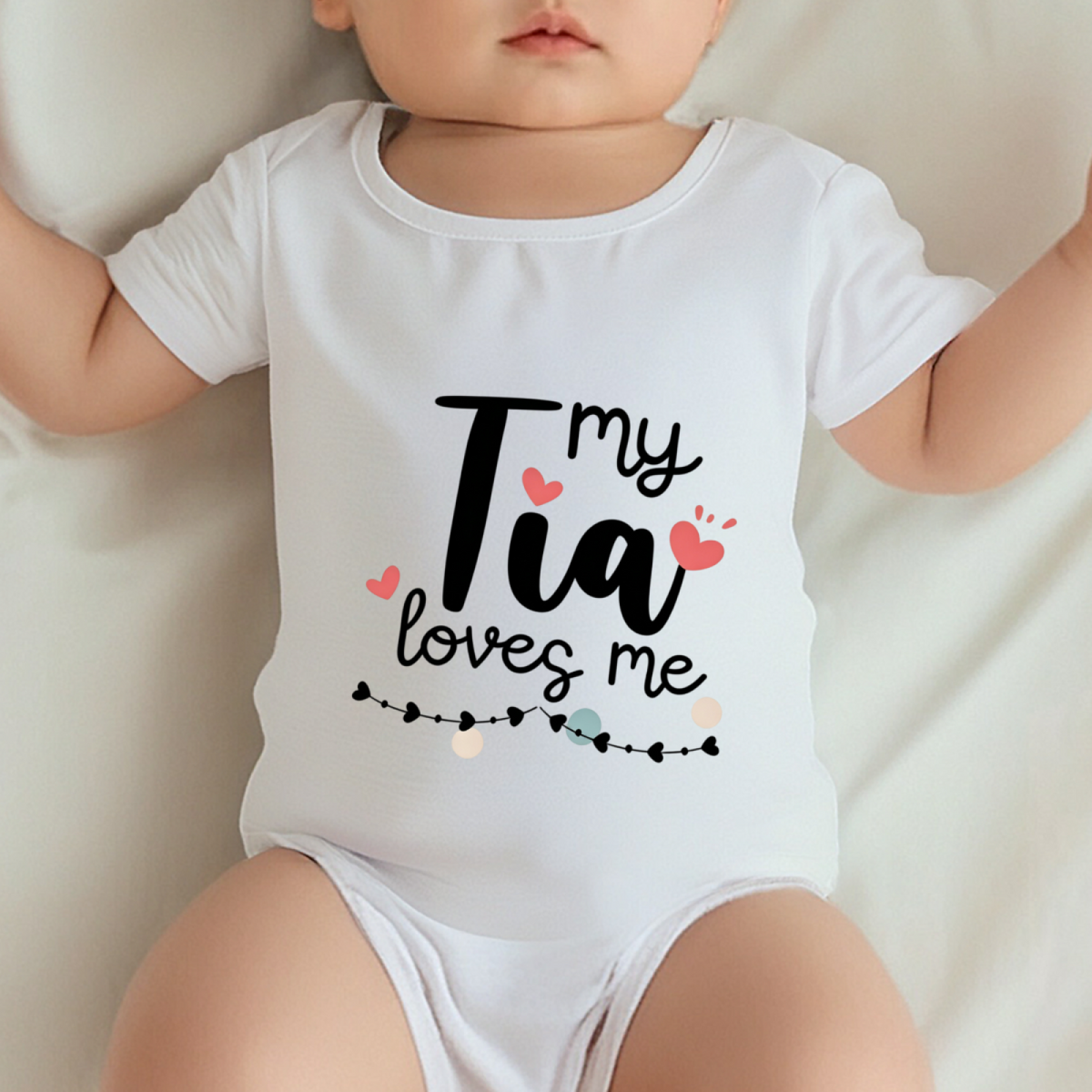 My Tia Loves Me Heart Spanish Aunt Baby Onesie