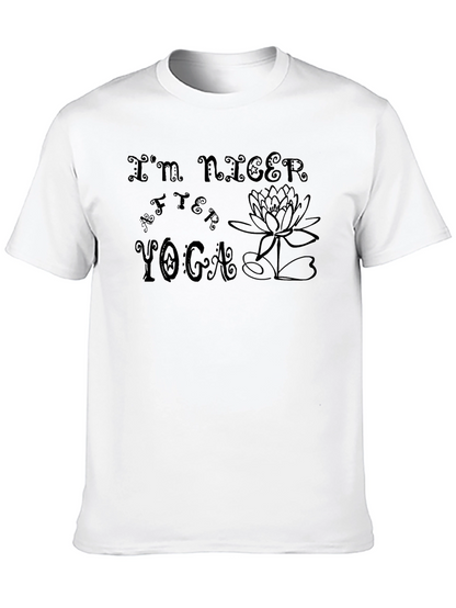 Im Nicer After Yoga Black Graphic T-Shirt