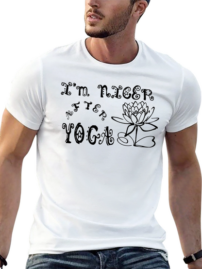 Im Nicer After Yoga Black Graphic T-Shirt
