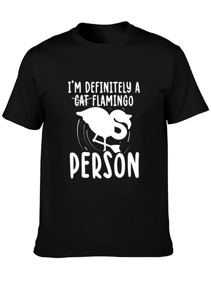 Cat Flamingo Person Graphic Tee