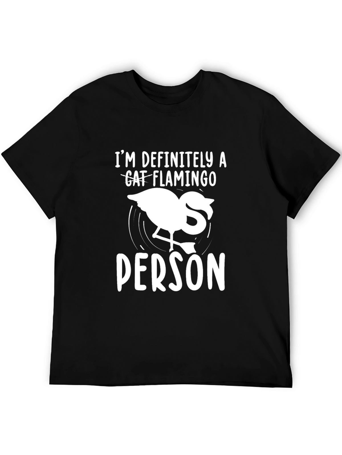 Cat Flamingo Person Graphic Tee