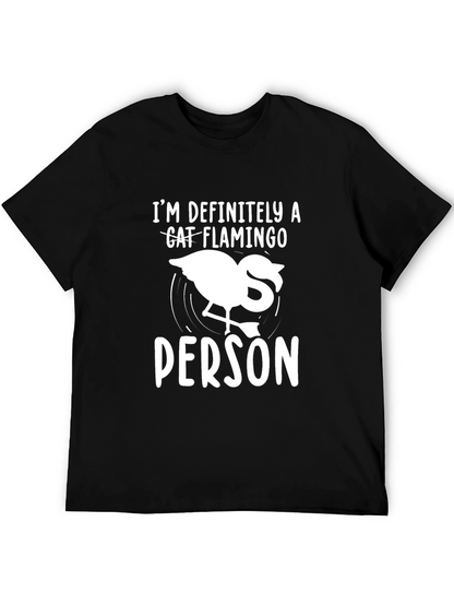 Cat Flamingo Person Graphic Tee