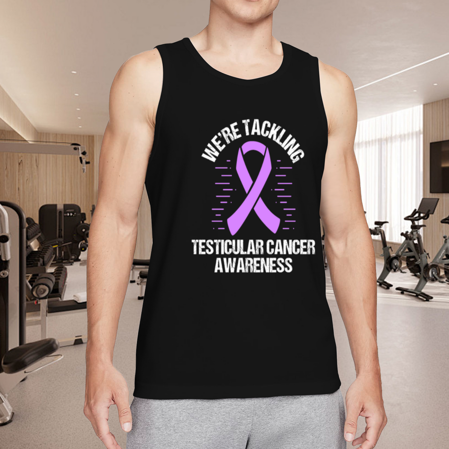 Testicular Cancer Awareness Purple Ribbon Tank