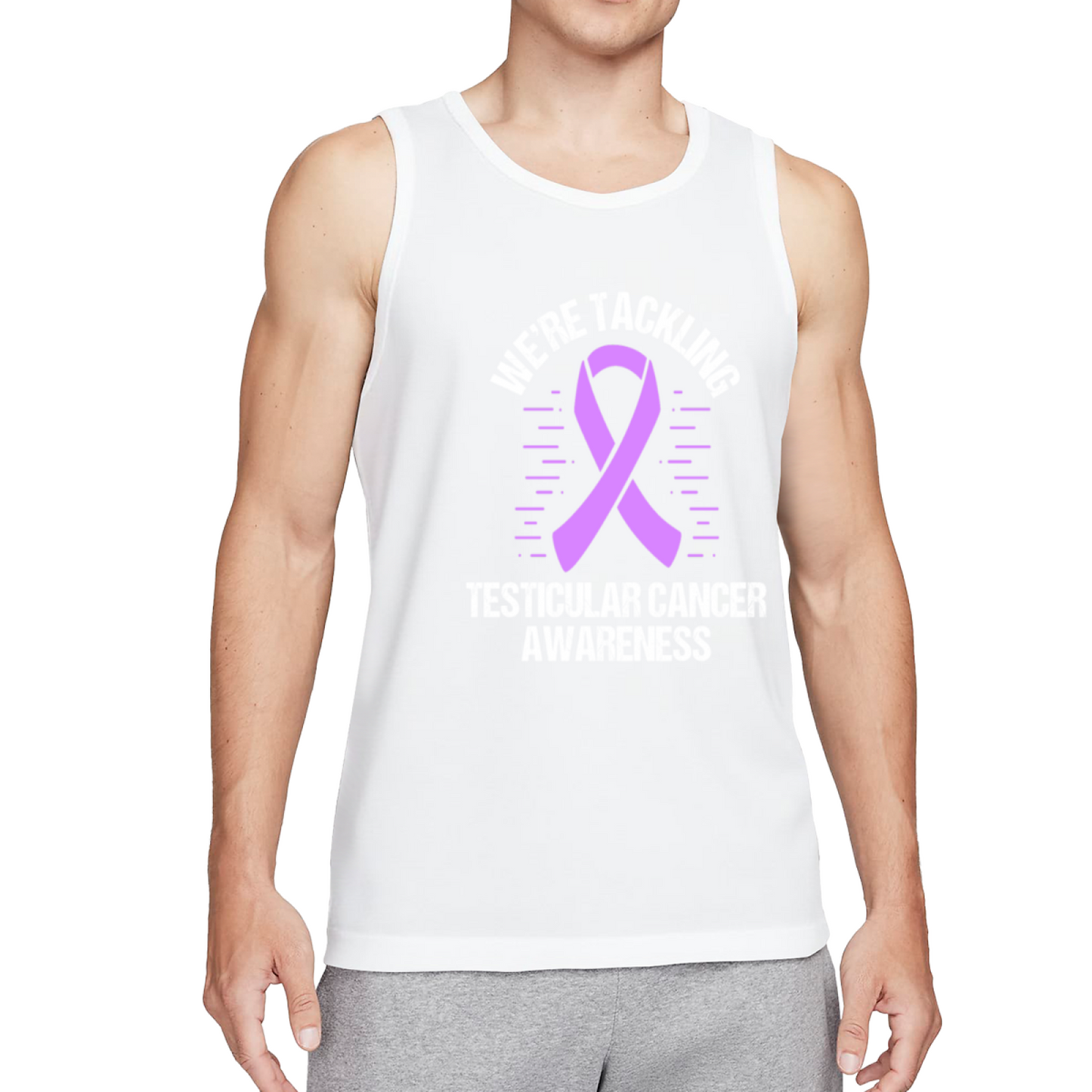 Testicular Cancer Awareness Purple Ribbon Tank