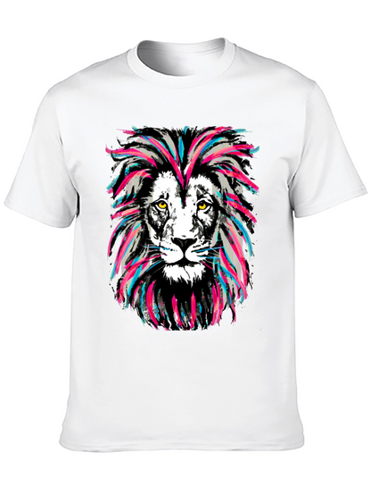 Lion Head Graphic Print Tee