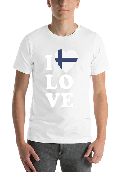 I Love Finland Flag Heart T-Shirt