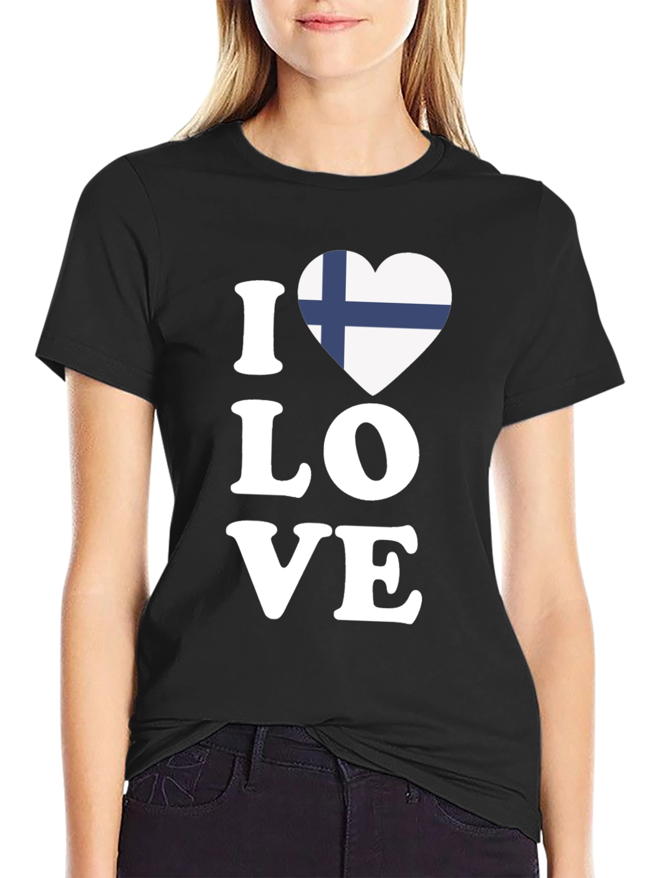 I Love Finland Flag Heart T-Shirt