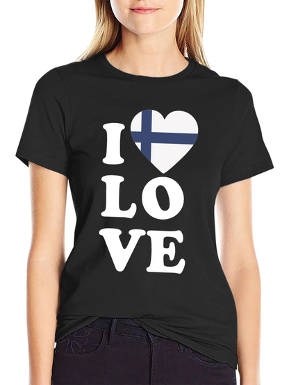 I Love Finland Flag Heart T-Shirt