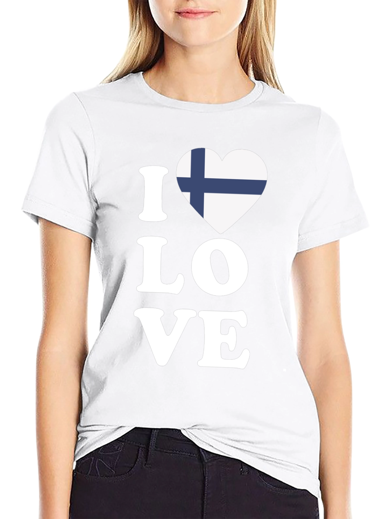 I Love Finland Flag Heart T-Shirt