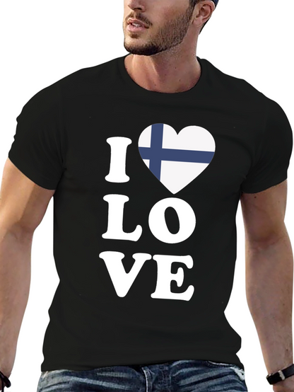 I Love Finland Flag Heart T-Shirt