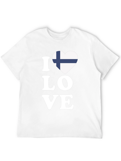 I Love Finland Flag Heart T-Shirt
