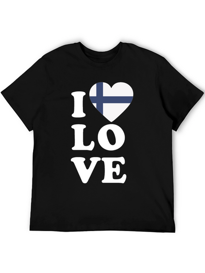 I Love Finland Flag Heart T-Shirt