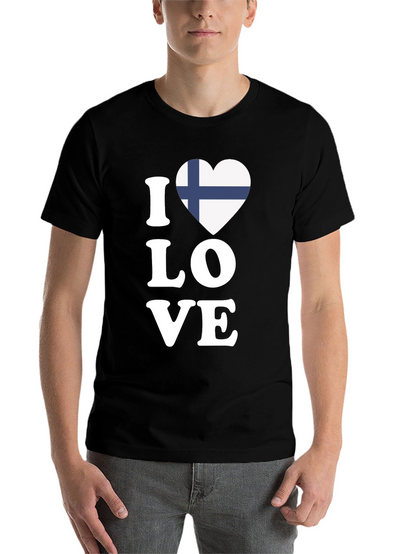 I Love Finland Flag Heart T-Shirt