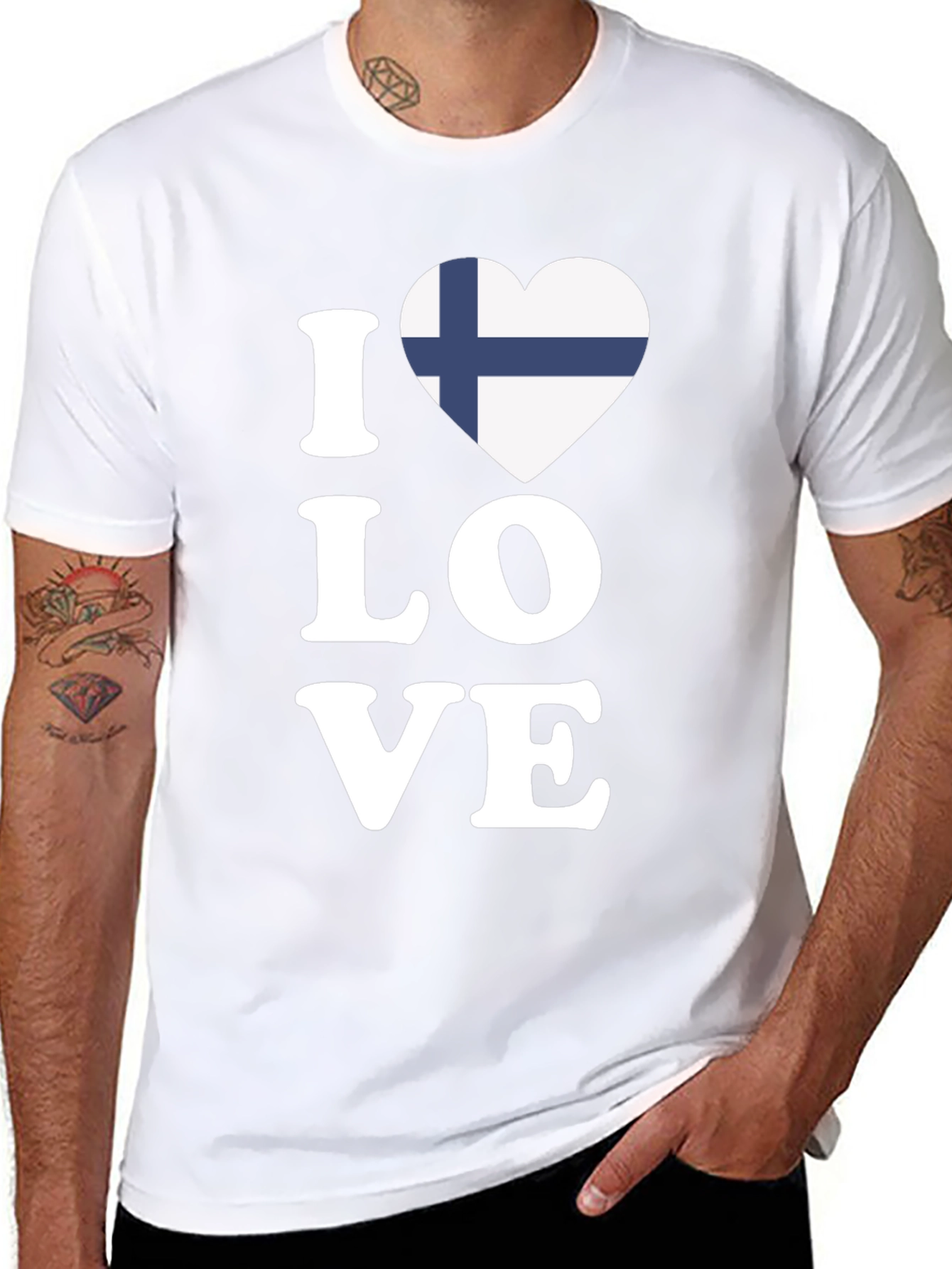 I Love Finland Flag Heart T-Shirt