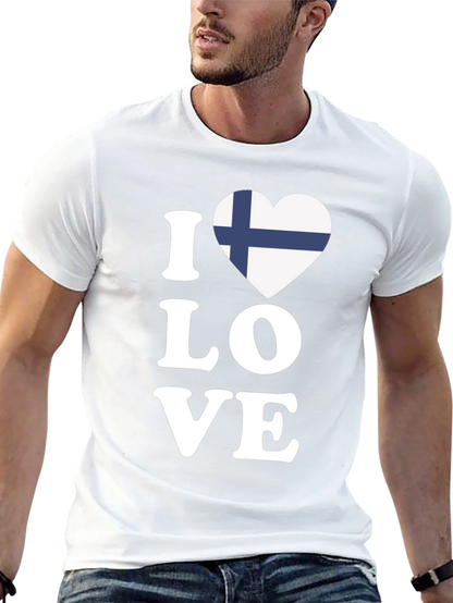 I Love Finland Flag Heart T-Shirt