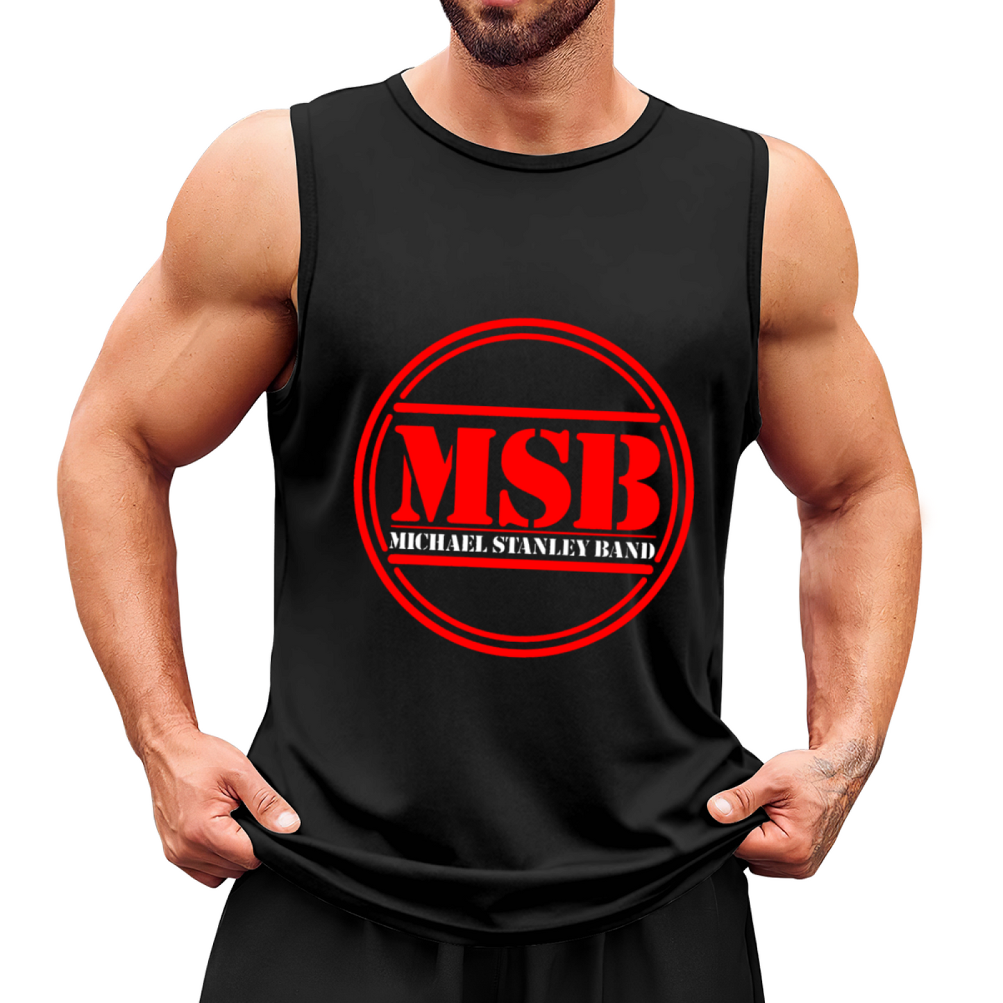 MSB Circular Stamp Logo Mens Cotton Tank Vest