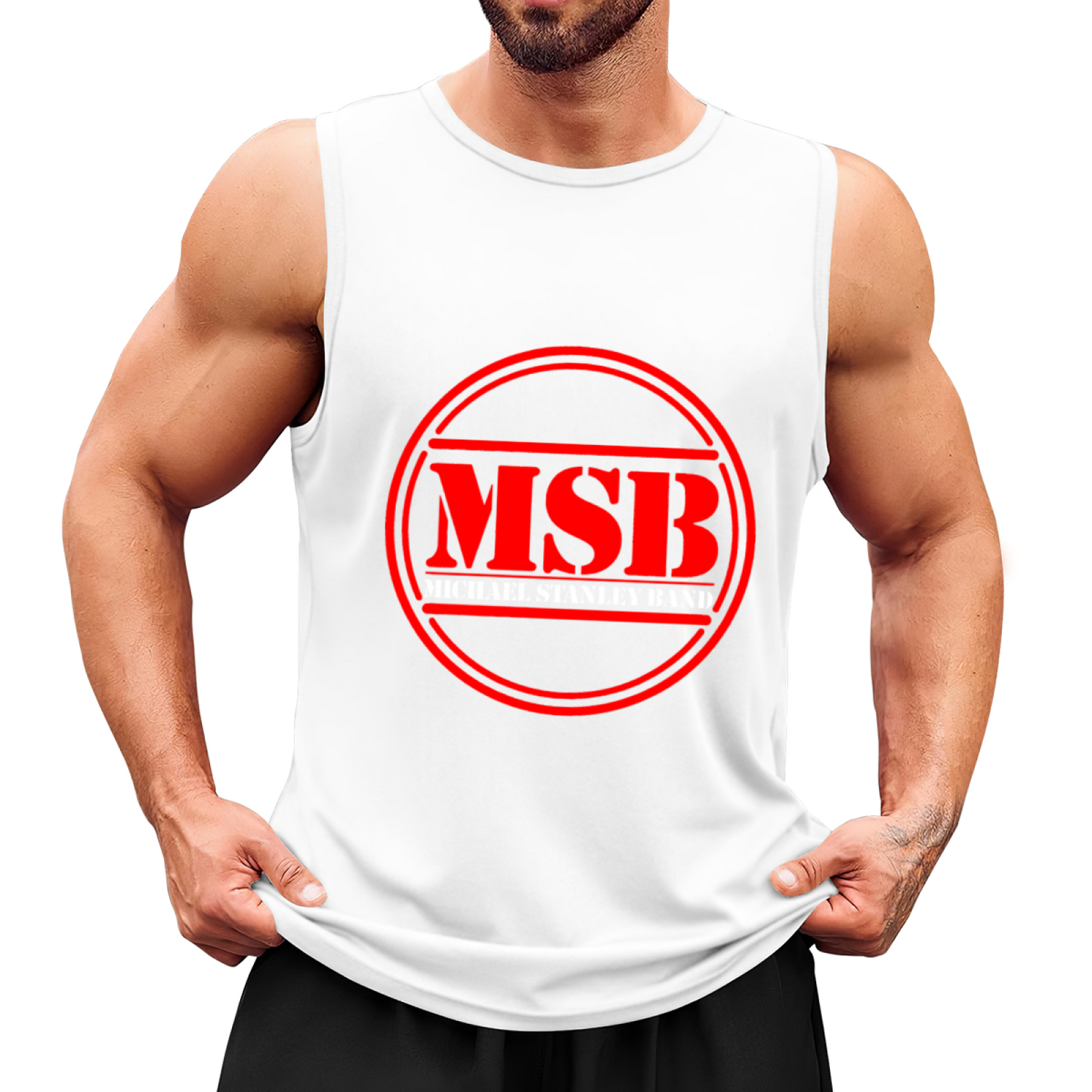 MSB Circular Stamp Logo Mens Cotton Tank Vest