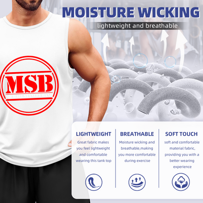 MSB Circular Stamp Logo Mens Cotton Tank Vest