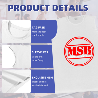 MSB Circular Stamp Logo Mens Cotton Tank Vest