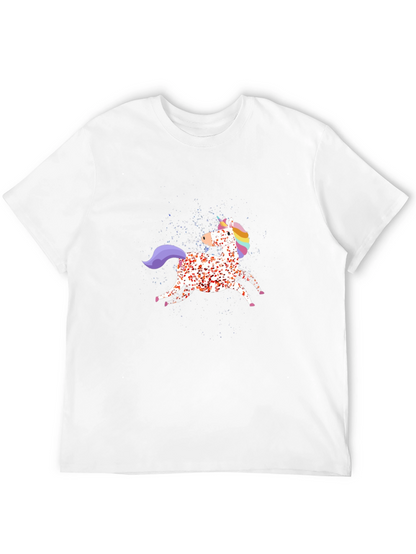 Unicorn Graphic Mens Black T-Shirt