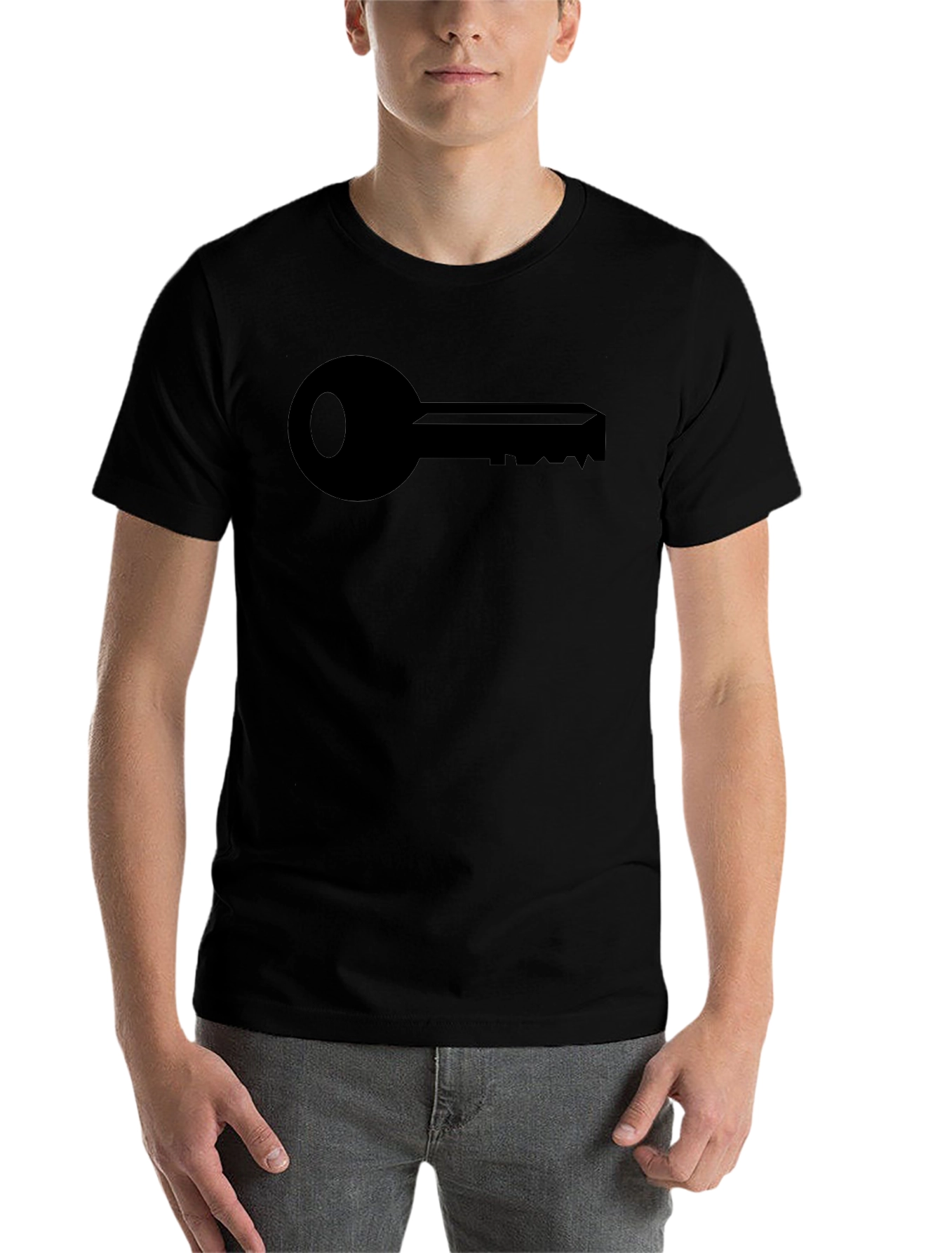 Key Graphic Black T-Shirt - Classic Design