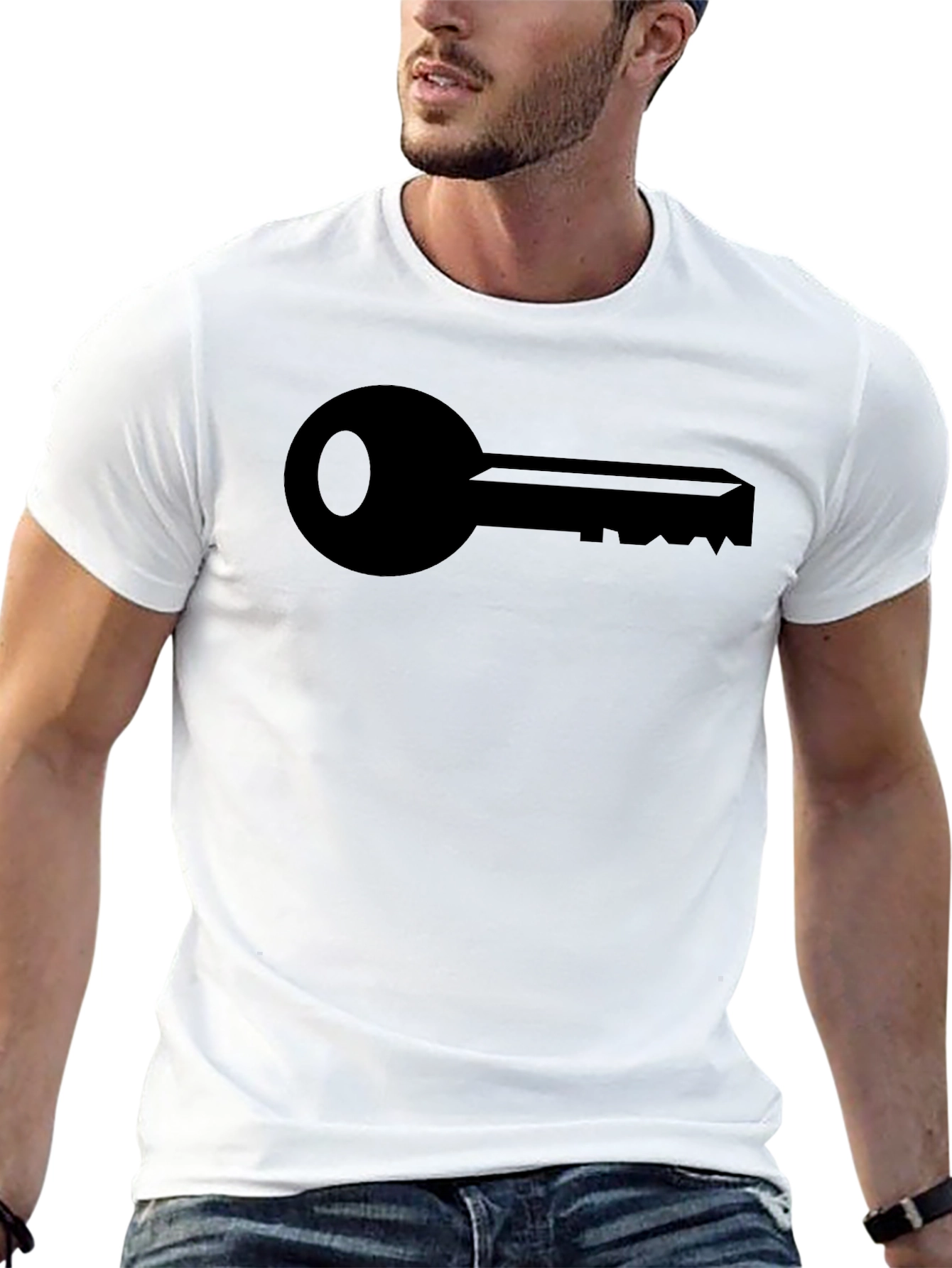 Key Graphic Black T-Shirt - Classic Design