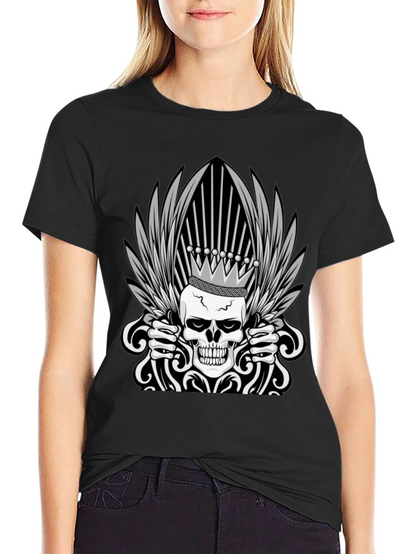 Skull Crown T-Shirt - Edgy Graphic Tee