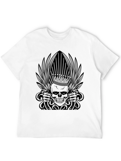 Skull Crown T-Shirt - Edgy Graphic Tee