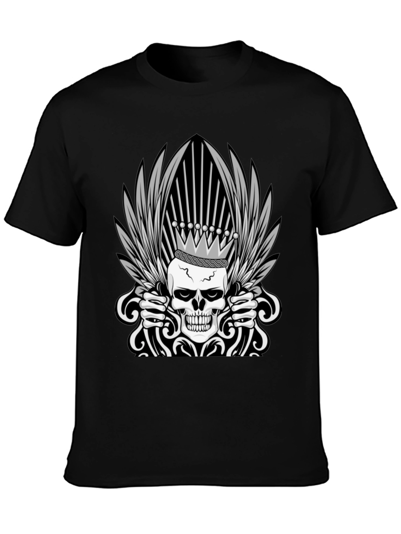 Skull Crown T-Shirt - Edgy Graphic Tee