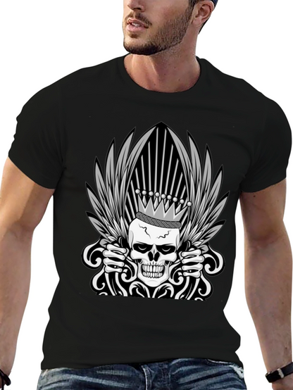 Skull Crown T-Shirt - Edgy Graphic Tee