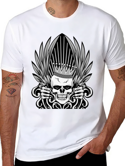 Skull Crown T-Shirt - Edgy Graphic Tee