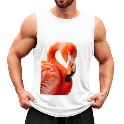 Vivid Realistic Pink Flamingo Tropical Summer Tank Top