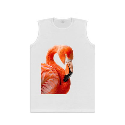 Vivid Realistic Pink Flamingo Tropical Summer Tank Top