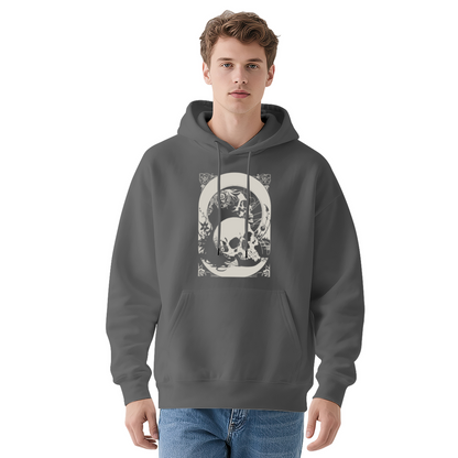 Vintage Skull Art Gothic Hoodie, Cozy Dark Street Sweatshirt