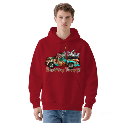 Respiratory Therapist Vintage Truck White Hoodie, Medical Worker Soft Comfort Top