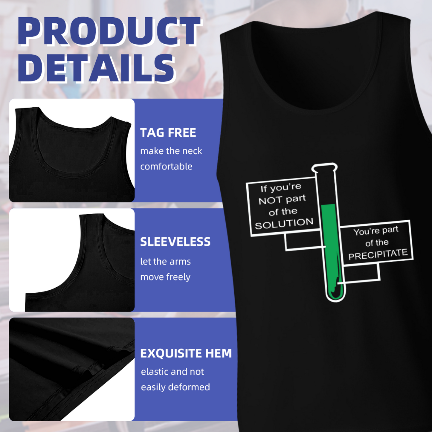 Chemistry Pun Solution Precipitate Science Teacher Vest