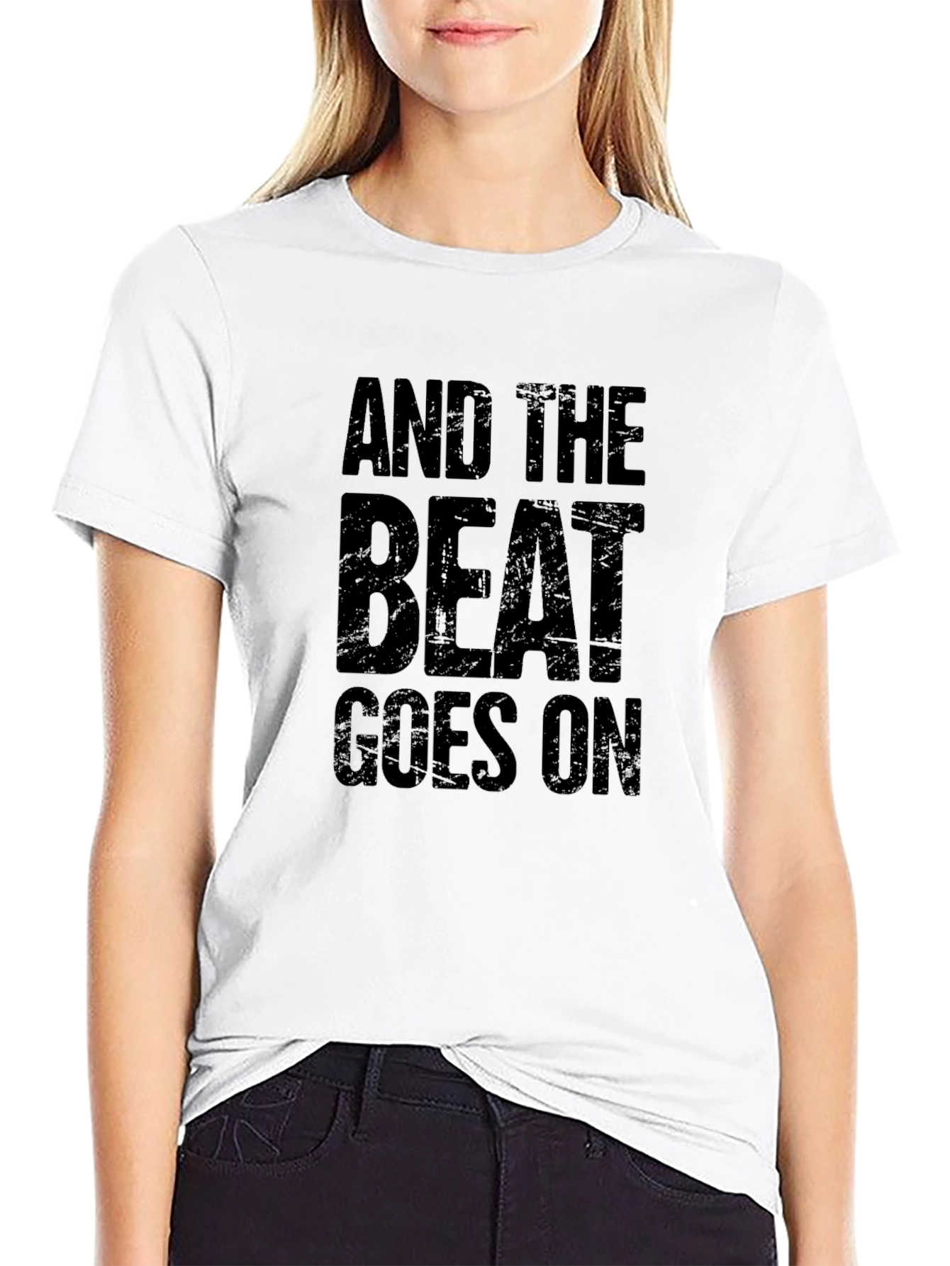 And The Beat Goes On Graphic Tee - Black